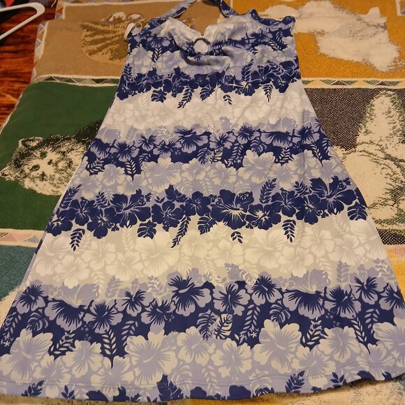 ENT Entrancy Medium M Purple Striped Halter Dress - Picture 9 of 11